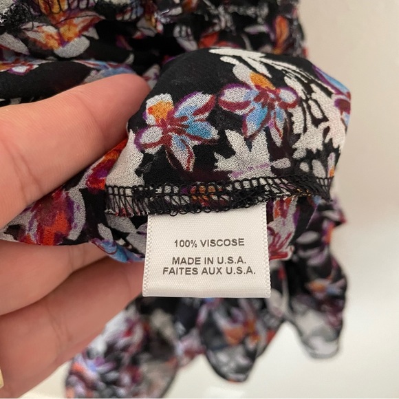 MISA Fleur Ruffle Floral Print Dress XS - Picture 9 of 9